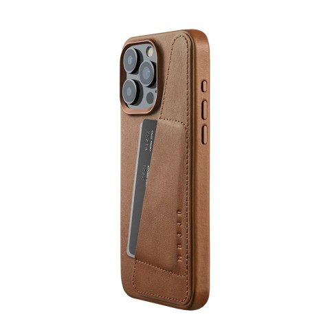 Mujjo Full Leather Wallet Case - etui skórzane do iPhone 15 Pro Max kompatybilne z MagSafe (tan) Mujjo Full Leather Wallet Case - etui skórzane do iPhone 15 Pro Max kompatybilne z MagSafe (tan)