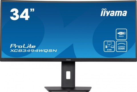 Monitor IIYAMA XCB3494WQSN-B5 (34" /VA /120Hz /3440 x 1440 /Czarny) Monitor IIYAMA XCB3494WQSN-B5 (34" /VA /120Hz /3440 x 1440 /Czarny)