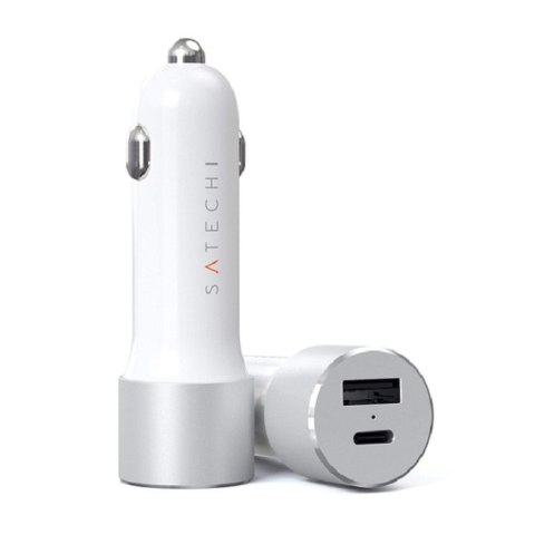 Ładowarka samochodowa SATECHI 1x USB Typ A Biały ST-TCPDCCS Ładowarka samochodowa SATECHI 1x USB Typ A Biały ST-TCPDCCS