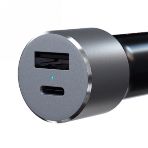 Ładowarka samochodowa SATECHI 1x USB Typ A Czarno-szary ST-TCPDCCM Ładowarka samochodowa SATECHI 1x USB Typ A Czarno-szary ST-TCPDCCM