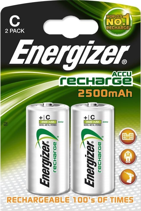 Baterie ENERGIZER Niklowo-metalowo-wodorkowa C (LR14, R14, 14A, UM2, MN1400, HP11) 2500mAh 2 szt. 633001 Baterie ENERGIZER Niklowo-metalowo-wodorkowa C (LR14, R14, 14A, UM2, MN1400, HP11) 2500mAh 2 szt. 633001