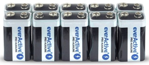 Baterie EVERACTIVE Alkaliczna PP3 (9V, 6LR61, 6F22, 6R61) 650mAh 10 szt. EV6LR61PRO-10PAK Baterie EVERACTIVE Alkaliczna PP3 (9V, 6LR61, 6F22, 6R61) 650mAh 10 szt. EV6LR61PRO-10PAK