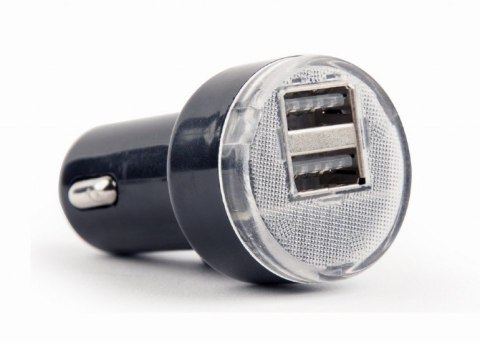 Ładowarka GEMBIRD 2x USB 2.0 Czarny EG-U2C2A-CAR-02 Ładowarka GEMBIRD 2x USB 2.0 Czarny EG-U2C2A-CAR-02
