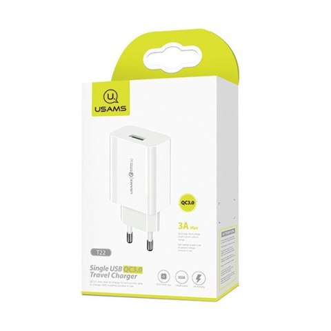 Ładowarka sieciowa USAMS USA000445(1x USB 3.0\3000mA\12V) Ładowarka sieciowa USAMS USA000445(1x USB 3.0\3000mA\12V)