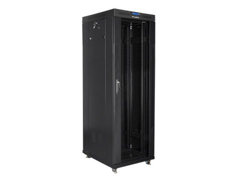 SZAFA INSTALACYJNA RACK STOJĄCA 19" 37U 600X800 CZARNA DRZWI SZKLANE LCD LANBERG (FLAT PACK) SZAFA INSTALACYJNA RACK STOJĄCA 19" 37U 600X800 CZARNA DRZWI SZKLANE LCD LANBERG (FLAT PACK)