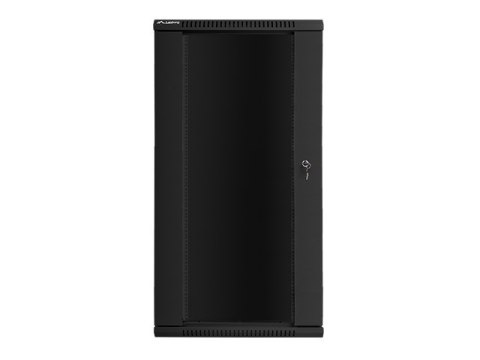 Szafa instalacyjna wisząca 19'' 27U 600X450mm czarna (drzwi szklane) Szafa instalacyjna wisząca 19'' 27U 600X450mm czarna (drzwi szklane)