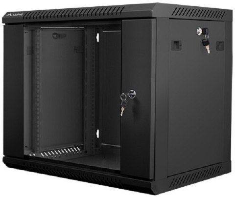 Szafa instalacyjna wisząca 19'' 9U 600X450mm czarna (drzwi szklane) Szafa instalacyjna wisząca 19'' 9U 600X450mm czarna (drzwi szklane)