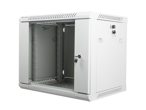 Szafa instalacyjna wisząca 19'' 9U 600X450mm szara (drzwi szklane) Szafa instalacyjna wisząca 19'' 9U 600X450mm szara (drzwi szklane)