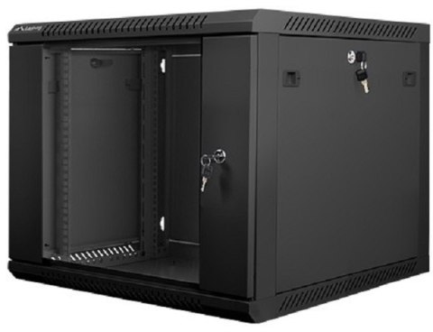 Szafa instalacyjna wisząca 19'' 9U 600X600mm czarna (drzwi szklane) Szafa instalacyjna wisząca 19'' 9U 600X600mm czarna (drzwi szklane)