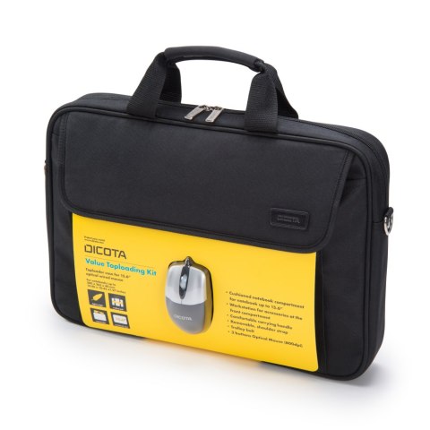 Torba na laptopa DICOTA Value Toploading Kit 14 - 15.6 cali Czarny (maks.14 - 15.6"/Czarny) Torba na laptopa DICOTA Value Toploading Kit 14 - 15.6 cali Czarny (maks.14 - 15.6"/Czarny)