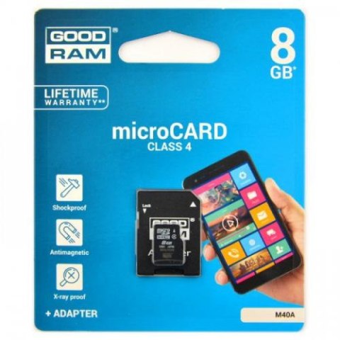 Karta pamięci GOODRAM 8 GB Adapter SD Karta pamięci GOODRAM 8 GB Adapter SD