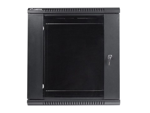 Szafa instalacyjna wisząca 19'' 12U 600X450mm czarna (drzwi szklane) Szafa instalacyjna wisząca 19'' 12U 600X450mm czarna (drzwi szklane)