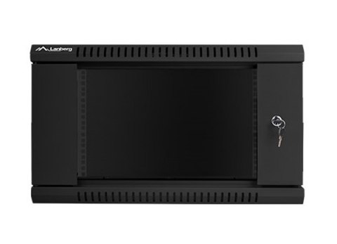 Szafa instalacyjna wisząca 19'' 6U 600X600mm czarna (drzwi szklane) Szafa instalacyjna wisząca 19'' 6U 600X600mm czarna (drzwi szklane)