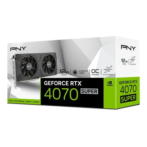 Karta graficzna PNY GeForce RTX 4070 SUPER VERTO 12GB GDDR6X (VCG4070S12DFXPB1-O) Karta graficzna PNY GeForce RTX 4070 SUPER VERTO 12GB GDDR6X (VCG4070S12DFXPB1-O)