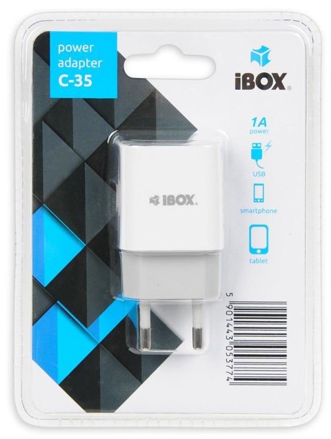 Ładowarka IBOX ILUC35W(USB\1000mA\5V) Ładowarka IBOX ILUC35W(USB\1000mA\5V)
