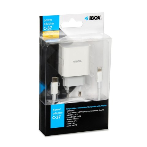 Ładowarka IBOX ILUC37W(1x Lightning\3000mA\12V) Ładowarka IBOX ILUC37W(1x Lightning\3000mA\12V)