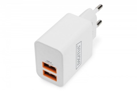Ładowarka sieciowa zasilacz 2x USB-A 15,5W Biała Ładowarka sieciowa zasilacz 2x USB-A 15,5W Biała