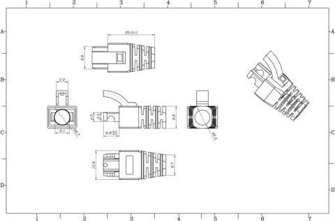 NETRACK RJ45 5e UTP 100 sztuk Osłonka NETRACK RJ45 5e UTP 100 sztuk Osłonka