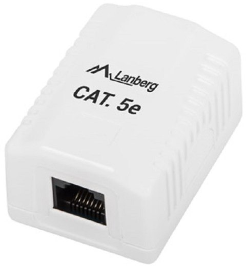 Gniazdo natynkowe RJ45 Kat.5E białe Gniazdo natynkowe RJ45 Kat.5E białe