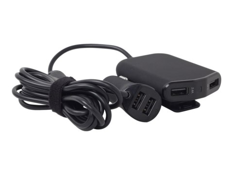 Ładowarka GEMBIRD 4x USB typu A Czarny EG-4U-CAR-01 Ładowarka GEMBIRD 4x USB typu A Czarny EG-4U-CAR-01