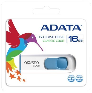 Pendrive A-DATA C008 (16 GB /USB 2.0 /Biało-niebieski ) Pendrive A-DATA C008 (16 GB /USB 2.0 /Biało-niebieski )