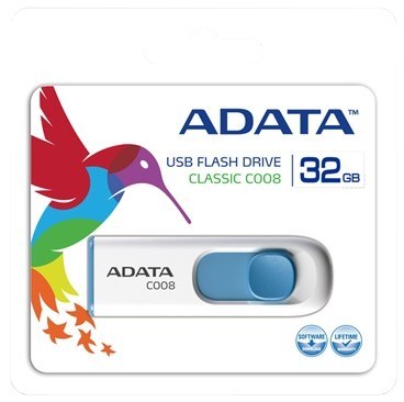 Pendrive A-DATA C008 (32 GB /USB 2.0 /Biało-niebieski ) Pendrive A-DATA C008 (32 GB /USB 2.0 /Biało-niebieski )