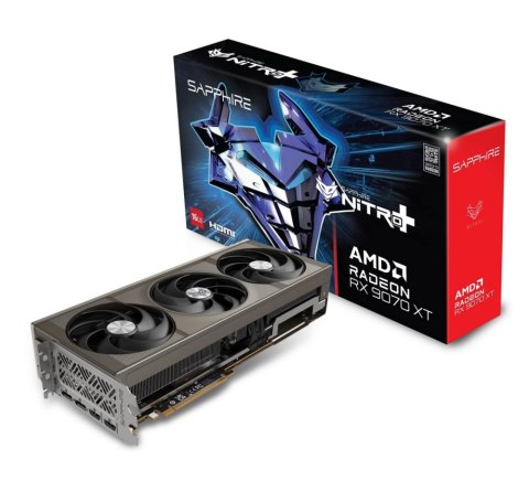 Karta graficzna SAPPHIRE NITRO+ RX 9070 XT GAMING OC 16GB GDDR6 (11348-01-20G) Karta graficzna SAPPHIRE NITRO+ RX 9070 XT GAMING OC 16GB GDDR6 (11348-01-20G)