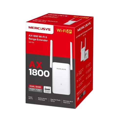 Mercusys ME70X Repeater WiFi AX1800 Mercusys ME70X Repeater WiFi AX1800