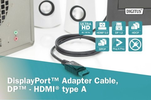 DIGITUS AK-340303-020-S 2m /s1x DisplayPort 1x HDMI DIGITUS AK-340303-020-S 2m /s1x DisplayPort 1x HDMI