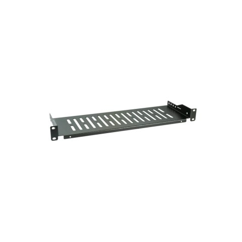 Półka 1U 250mm rack 19, perforowana, czarna Półka 1U 250mm rack 19, perforowana, czarna