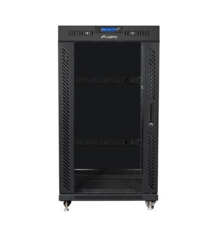 SZAFA INSTALACYJNA RACK STOJĄCA 19" 22U 600X600 CZARNA DRZWI SZKLANE LCD LANBERG (FLAT PACK) V2 SZAFA INSTALACYJNA RACK STOJĄCA 19" 22U 600X600 CZARNA DRZWI SZKLANE LCD LANBERG (FLAT PACK) V2