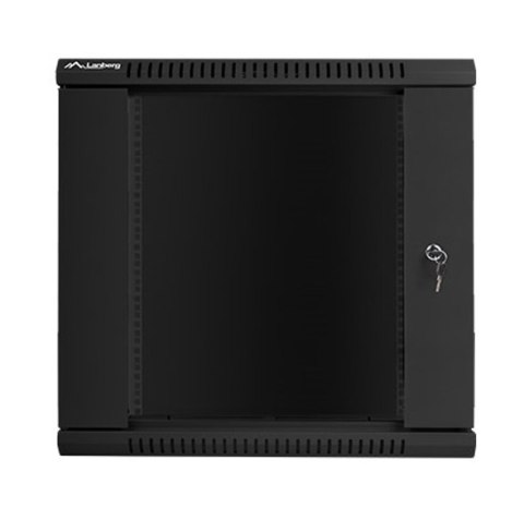Szafa instalacyjna wisząca 19'' 12U 600X600mm czarna (drzwi szklane) Szafa instalacyjna wisząca 19'' 12U 600X600mm czarna (drzwi szklane)