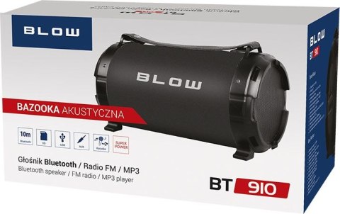 Głośnik bezprzewodowy BLOW BT910 Bazooka (3h /Czarny ) Głośnik bezprzewodowy BLOW BT910 Bazooka (3h /Czarny )