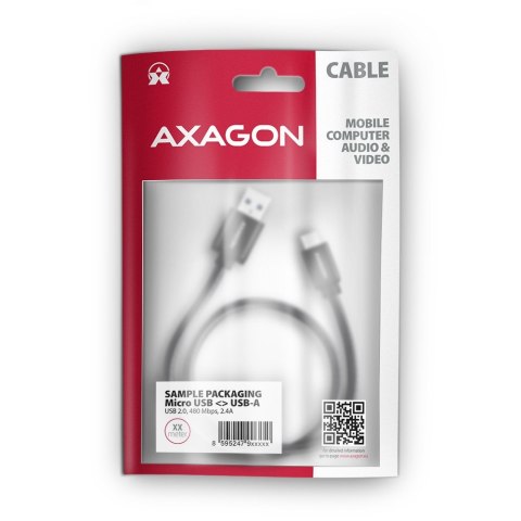 Kabel USB AXAGON microUSB typ B 1.5 Kabel USB AXAGON microUSB typ B 1.5