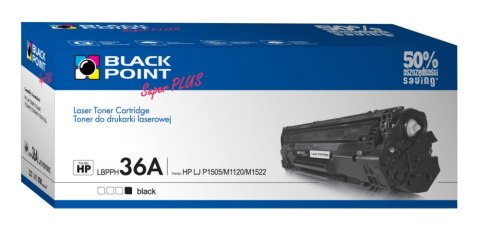 Kaseta z tonerem BLACK POINT LBPPH36A Zamiennik HP CB436A LBPPH36A Kaseta z tonerem BLACK POINT LBPPH36A Zamiennik HP CB436A LBPPH36A