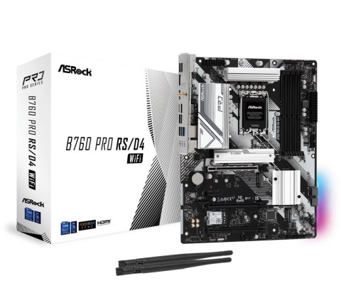 Płyta główna ASROCK B760 PRO RS/D4 WIFI (Socket 1700 /ATX) Płyta główna ASROCK B760 PRO RS/D4 WIFI (Socket 1700 /ATX)