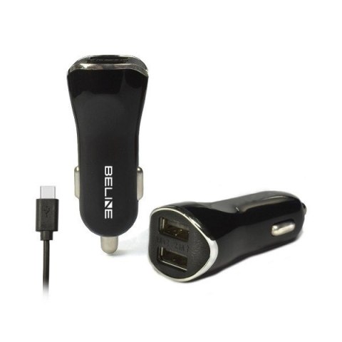 Ładowarka BELINE 2x USB 2.0 Czarny Beli0005 Ładowarka BELINE 2x USB 2.0 Czarny Beli0005