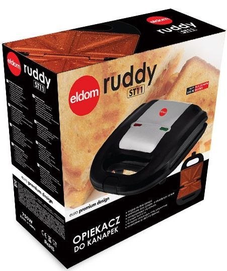 Opiekacz ELDOM Ruddy ST11 (750W /Czarno-srebrny ) Opiekacz ELDOM Ruddy ST11 (750W /Czarno-srebrny )