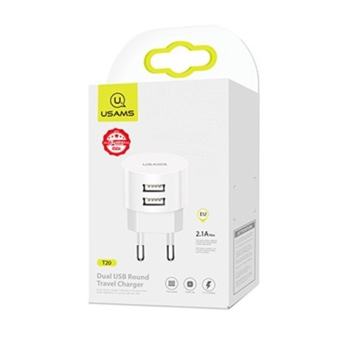 Zasilacz USAMS USA000451(2x USB\2100mA\5V) Zasilacz USAMS USA000451(2x USB\2100mA\5V)
