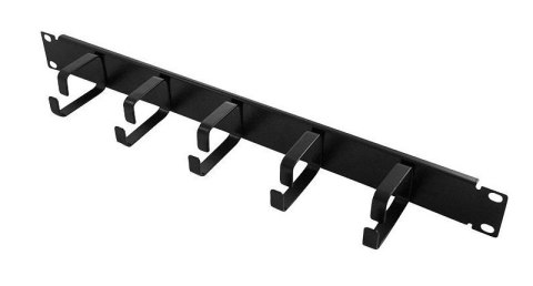 Organizer okablowania 19', 1U, 5 uchwytów, czarny Organizer okablowania 19', 1U, 5 uchwytów, czarny
