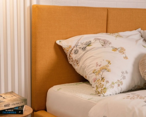 ŁÓŻKO LEWITUJĄCE TAPICEROWANE AVEIRO Z POJEMNIKIEM I STELAŻEM PODNOSZONYM