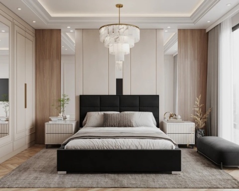 Tkanina TRINITY - Czarny