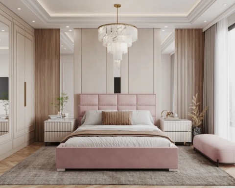 Tkanina TRINITY - Pudrowy róż