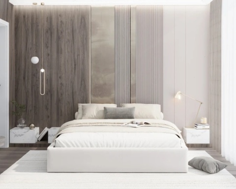 Tkanina TRINITY - Biel