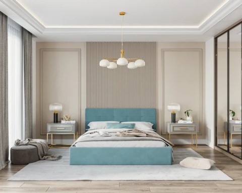 Tkanina TRINITY - Turkusowy