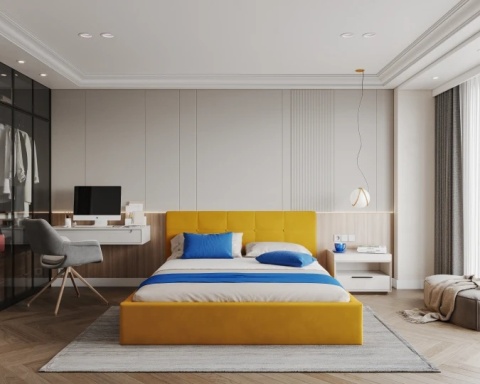 Tkanina PARIS - Mostaza