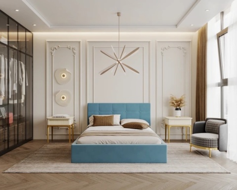 Tkanina PARIS - Dark Blue