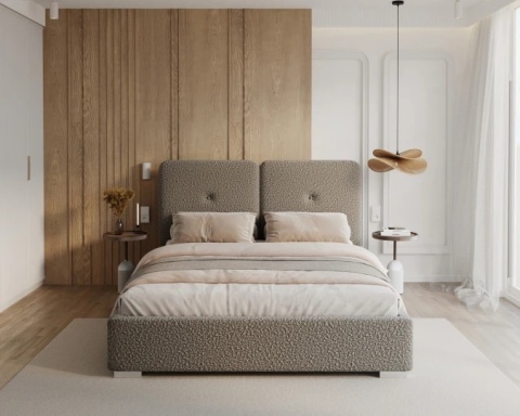 Tkanina BOUCLE - Szary