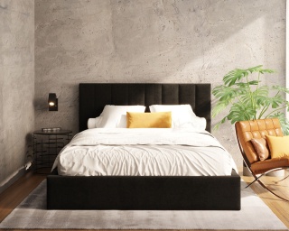 ŁÓŻKO TAPICEROWANE COLORADO Z POJEMNIKIEM I PODNOSZONYM STELAŻEM