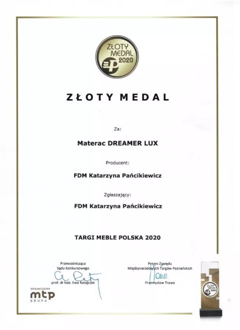 MATERAC PIANKOWY DREAMER LUX - 90 x 200 MATERAC PIANKOWY DREAMER LUX - 90 x 200